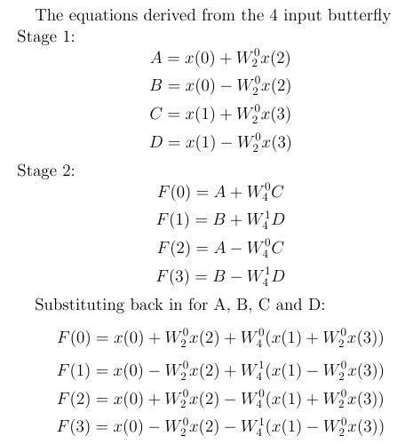 Butterfly Derived Equations, 4 input
